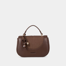 Two-Tone Double-Handle Satchel Bag