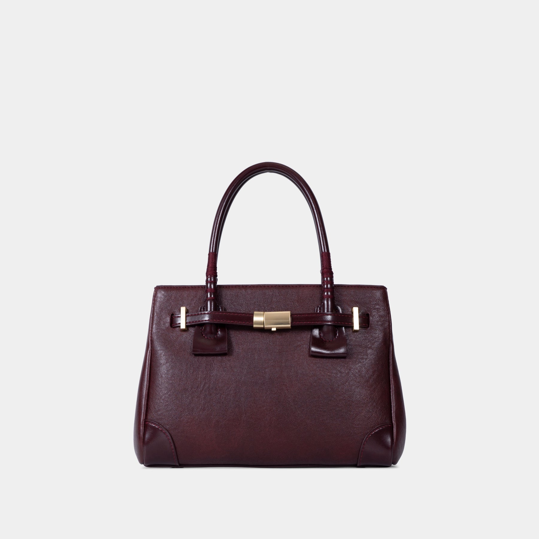 Structured PVC Double-Handle Satchel