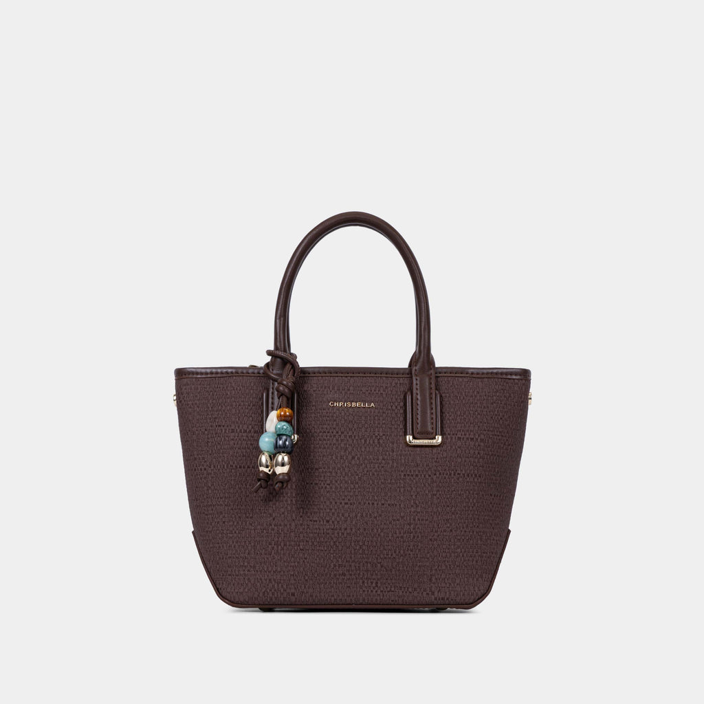 Sac Structuré avec Breloque et Pochette à Cartes