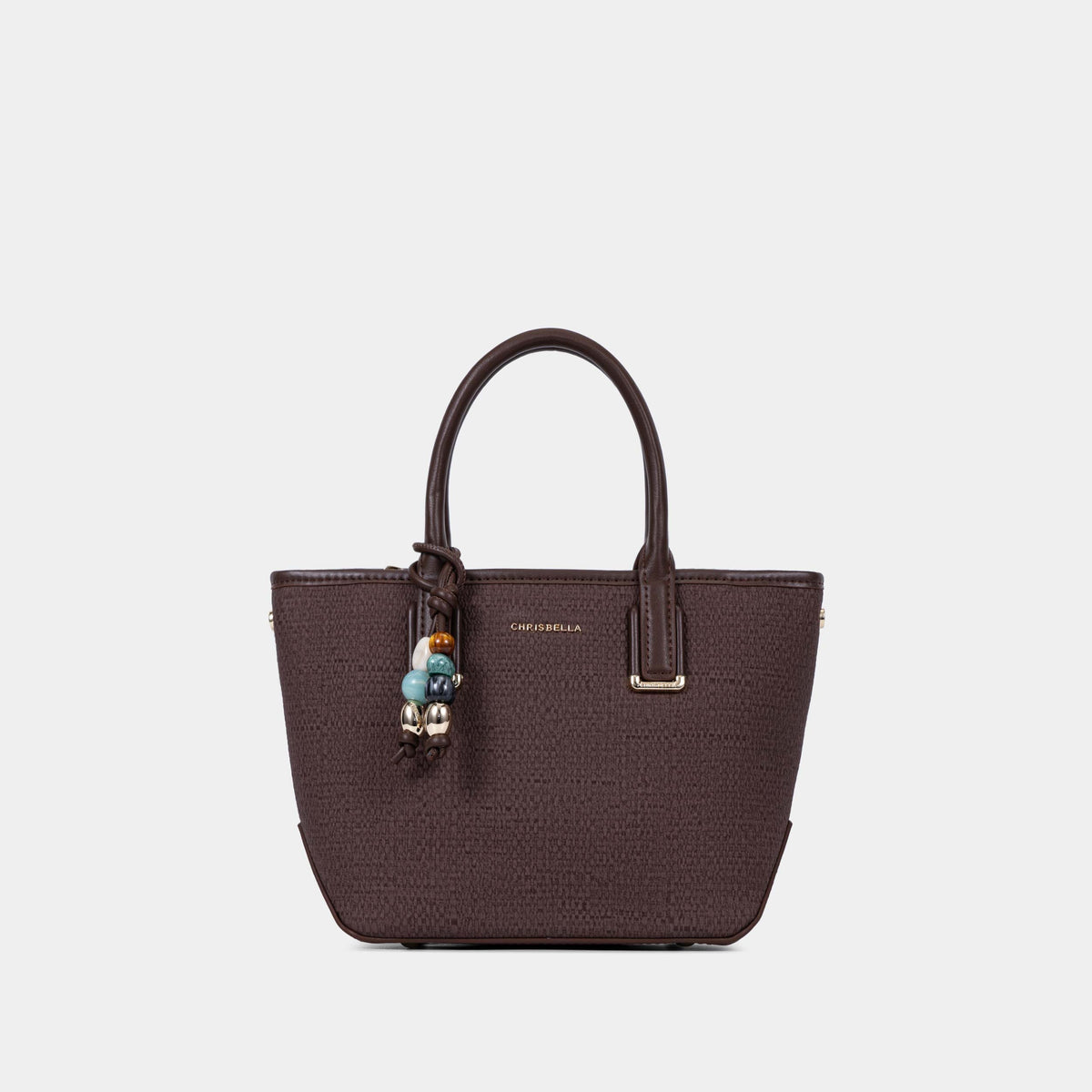 Sac Structuré avec Breloque et Pochette à Cartes