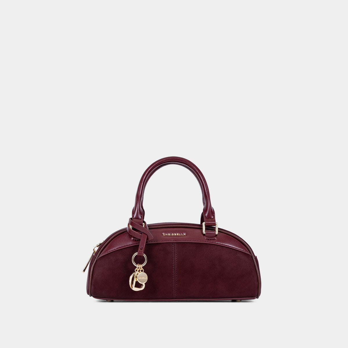 Compact Dome Satchel Bag with Shoulder Strap