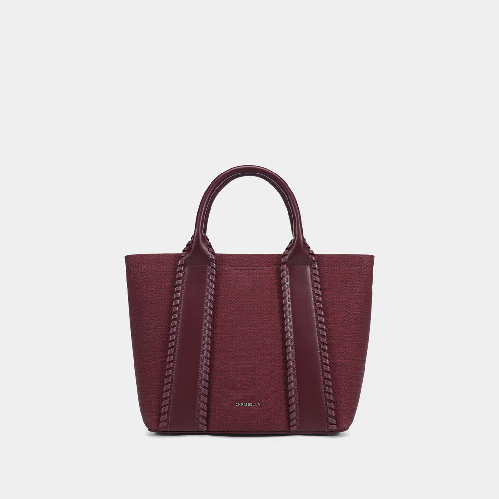 Tote Bag Color Block avec Portefeuille Assorti
