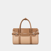 Belted Double-Handle Satchel with Card Pouch