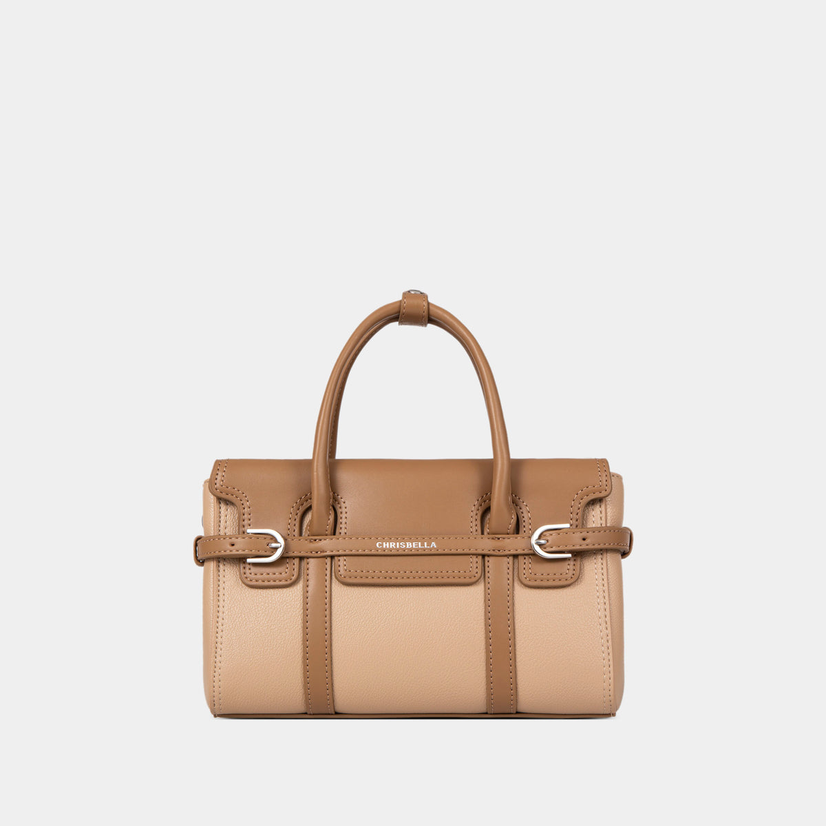 Sac à Double Poignée avec Détail Ceinture