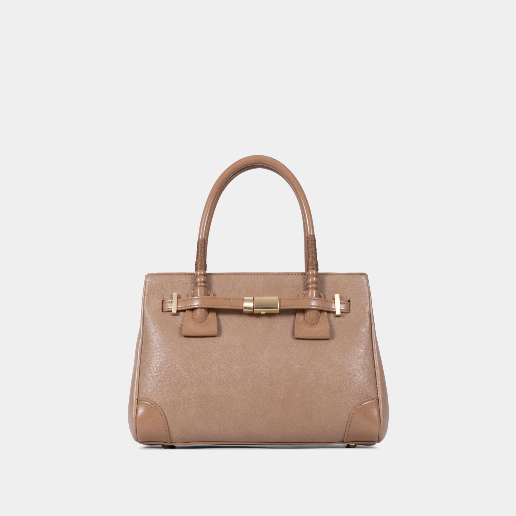 Structured PVC Double-Handle Satchel