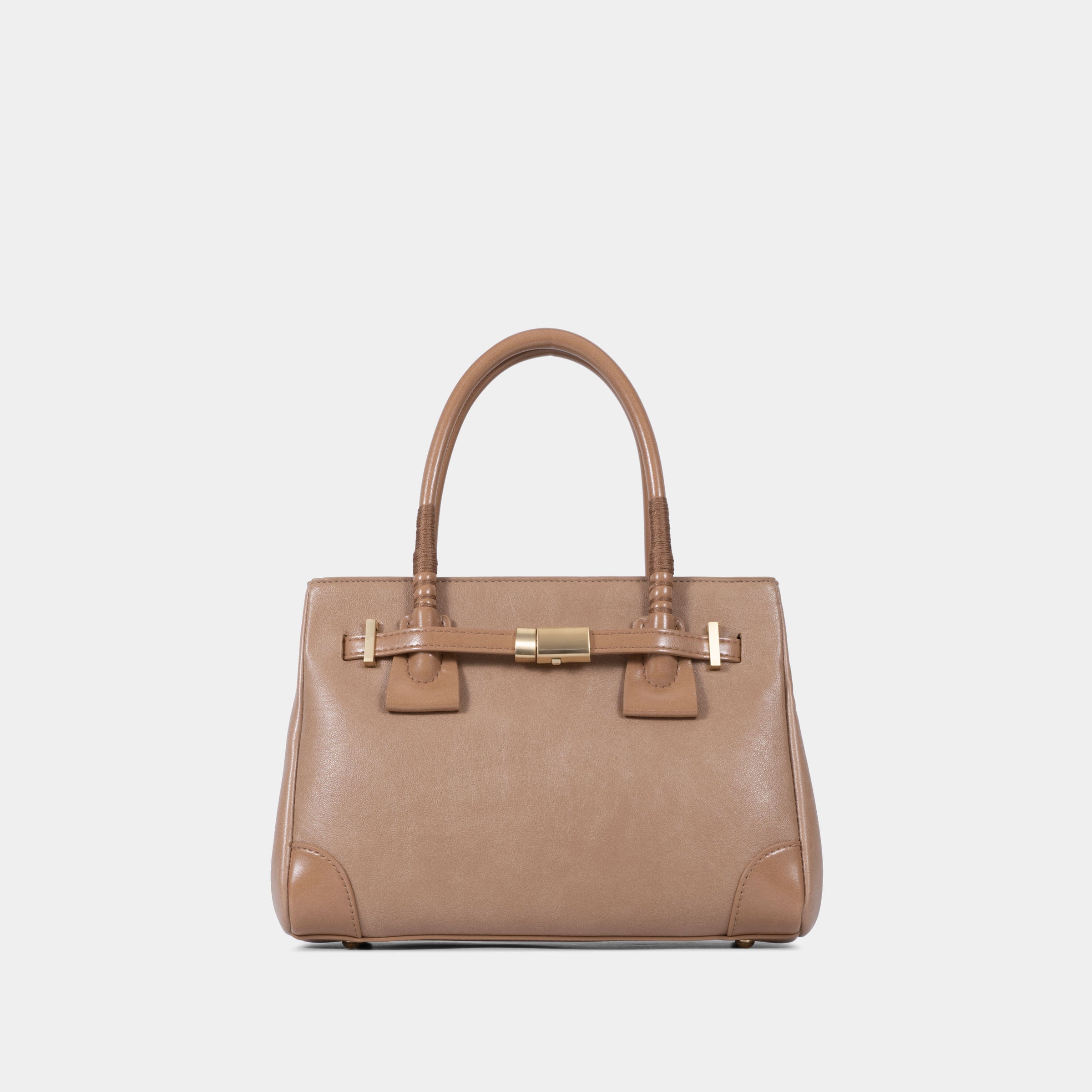 Structured PVC Double-Handle Satchel