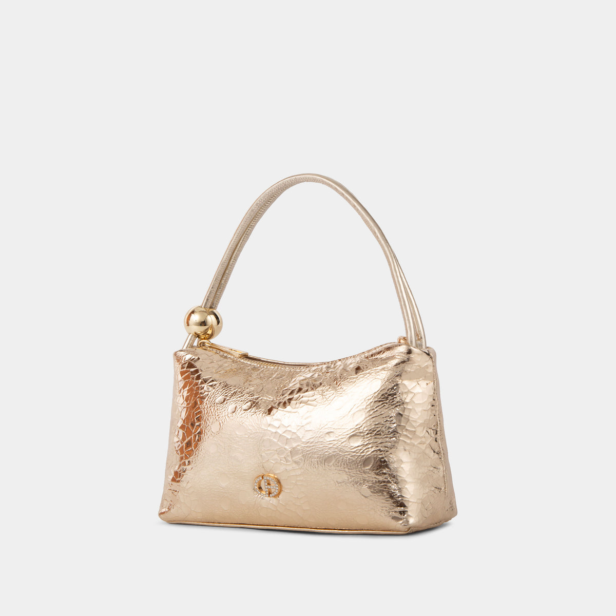 Mini Sac en Cuir Effet Lustré avec Chaîne