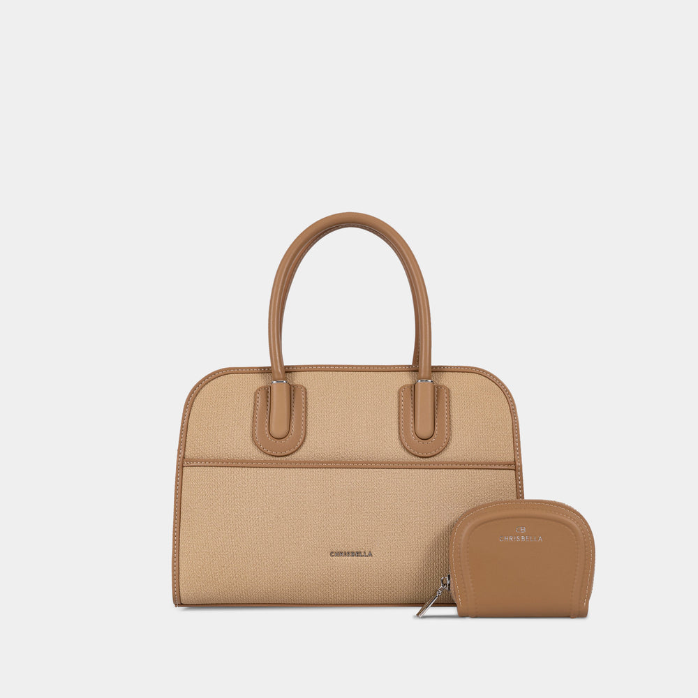 Structured Double-Handle Satchel Bag
