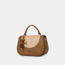 Two-Tone Double-Handle Satchel Bag