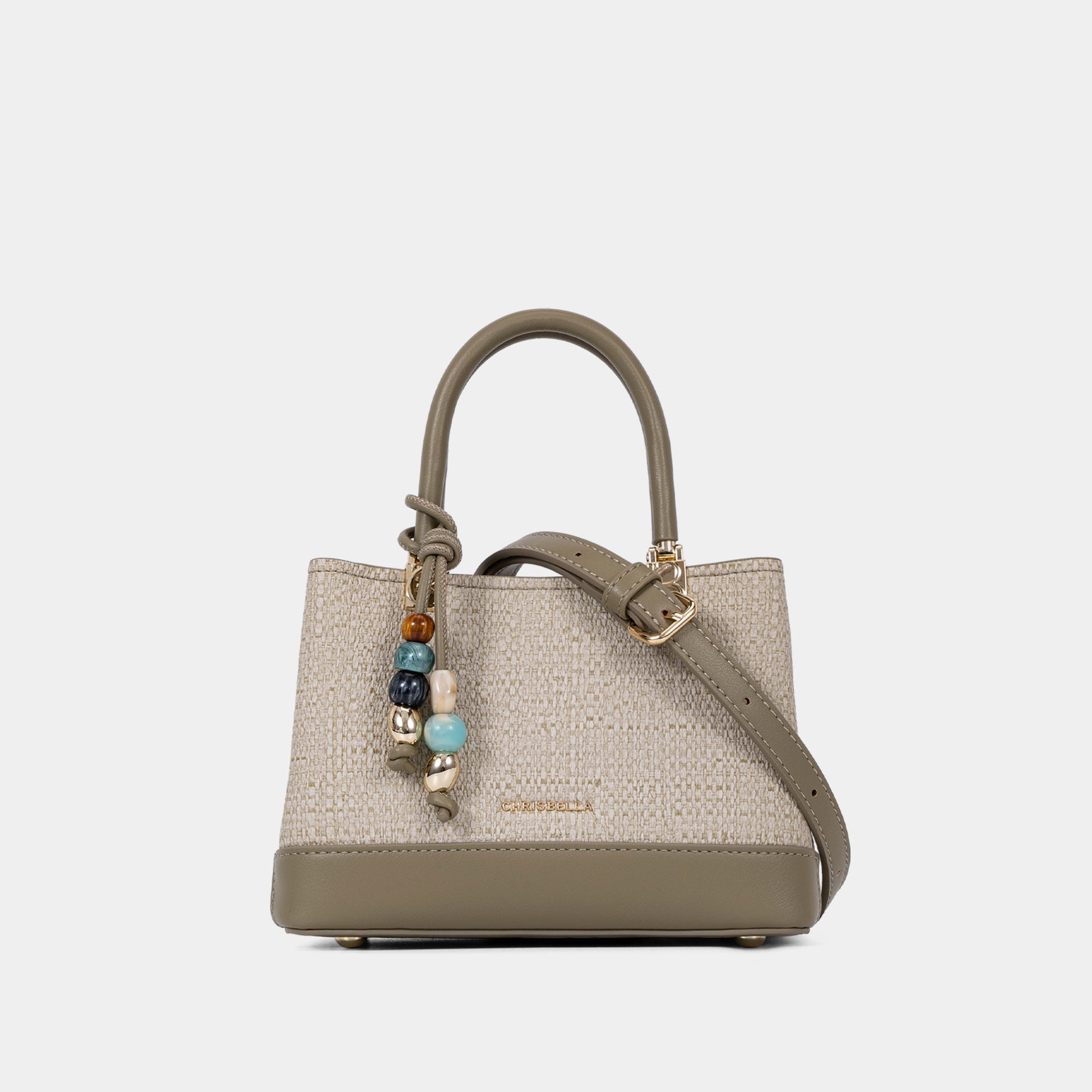 Mini Satchel Bag with Decorative Charm