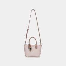 Charm Detail Satchel with Card Pouch