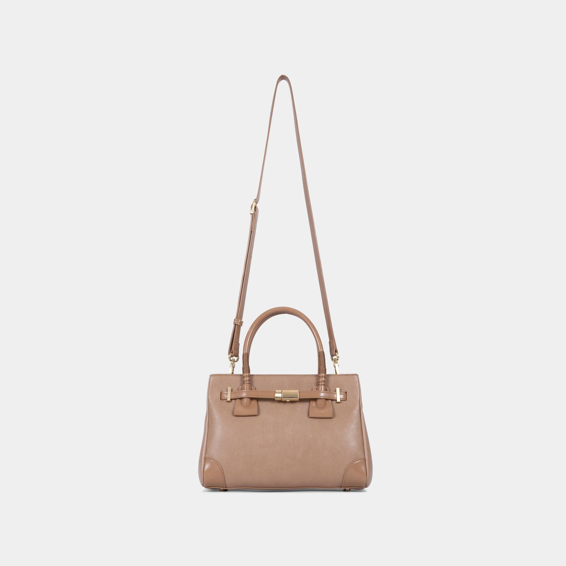 Structured PVC Double-Handle Satchel