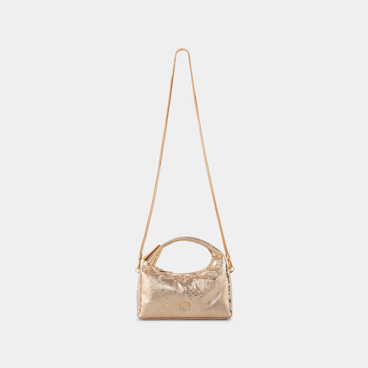 Mini Sac en Cuir Effet Lustré avec Chaîne