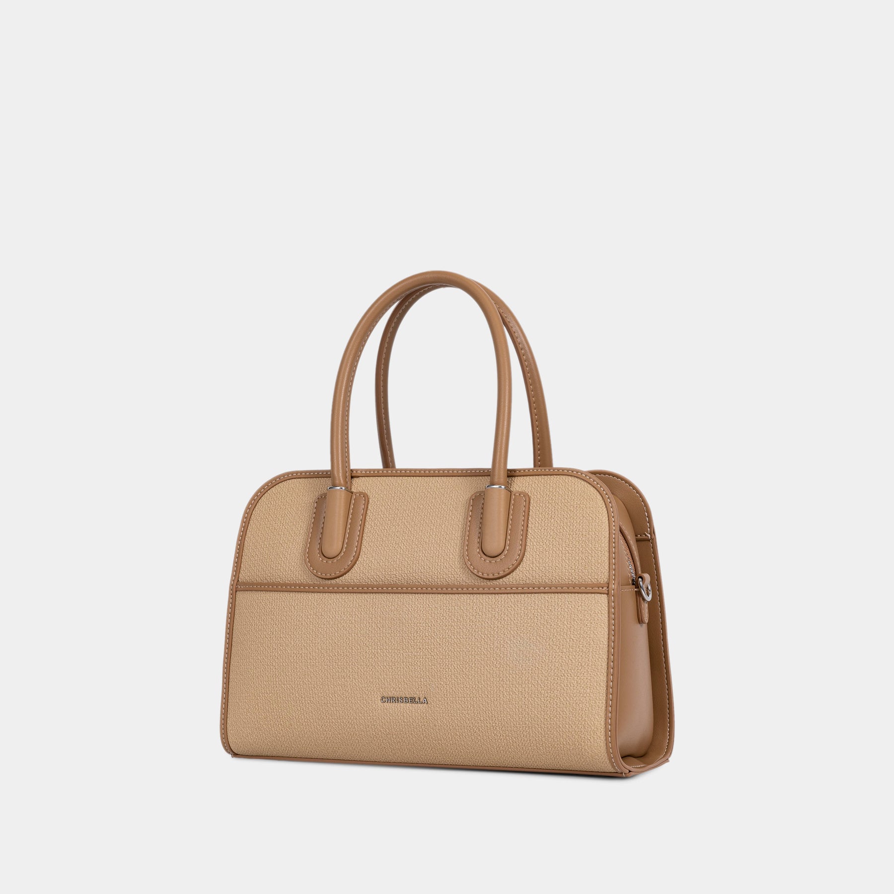 Structured Double-Handle Satchel Bag