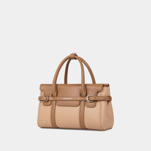 Belted Double-Handle Satchel with Card Pouch