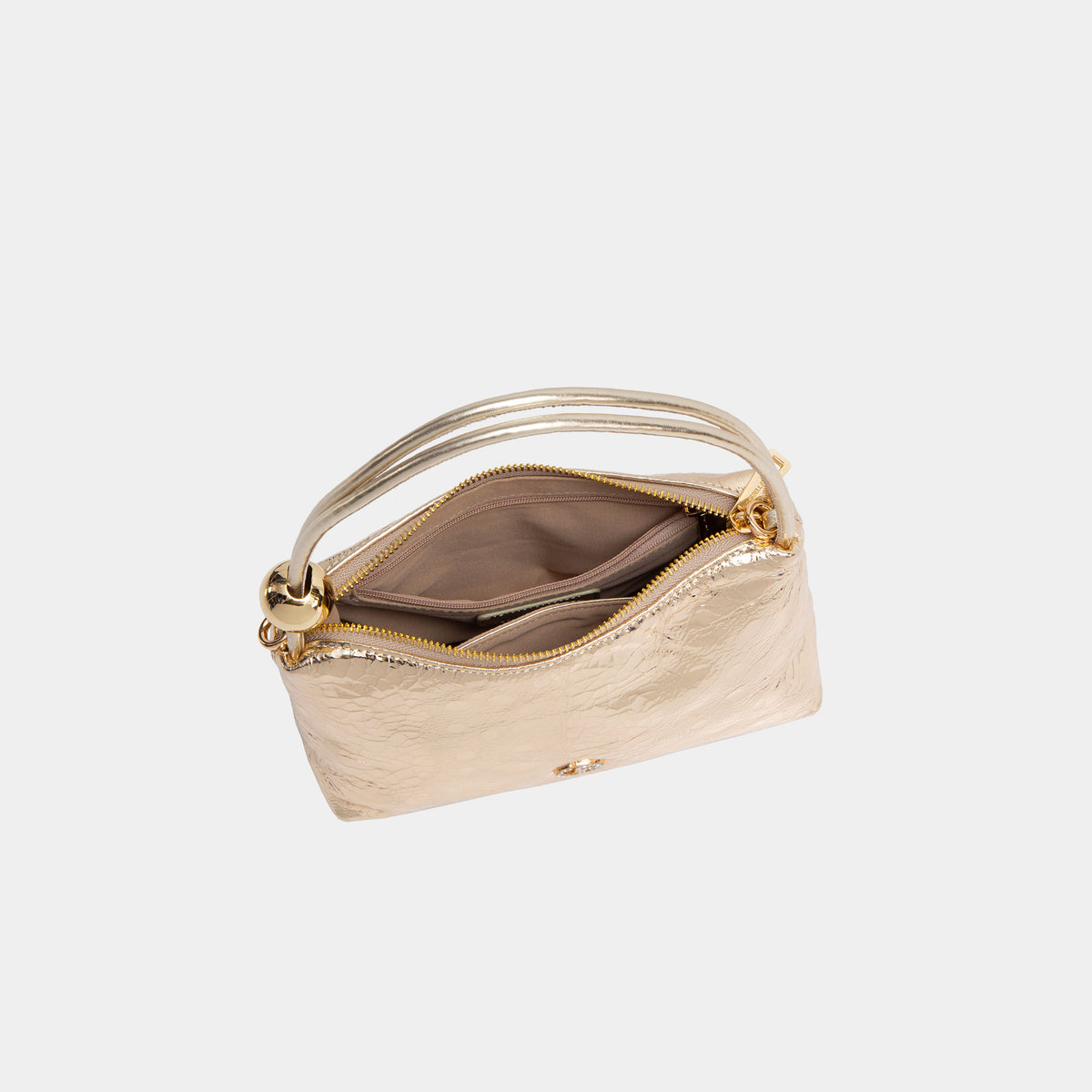 Mini Sac en Cuir Effet Lustré avec Chaîne