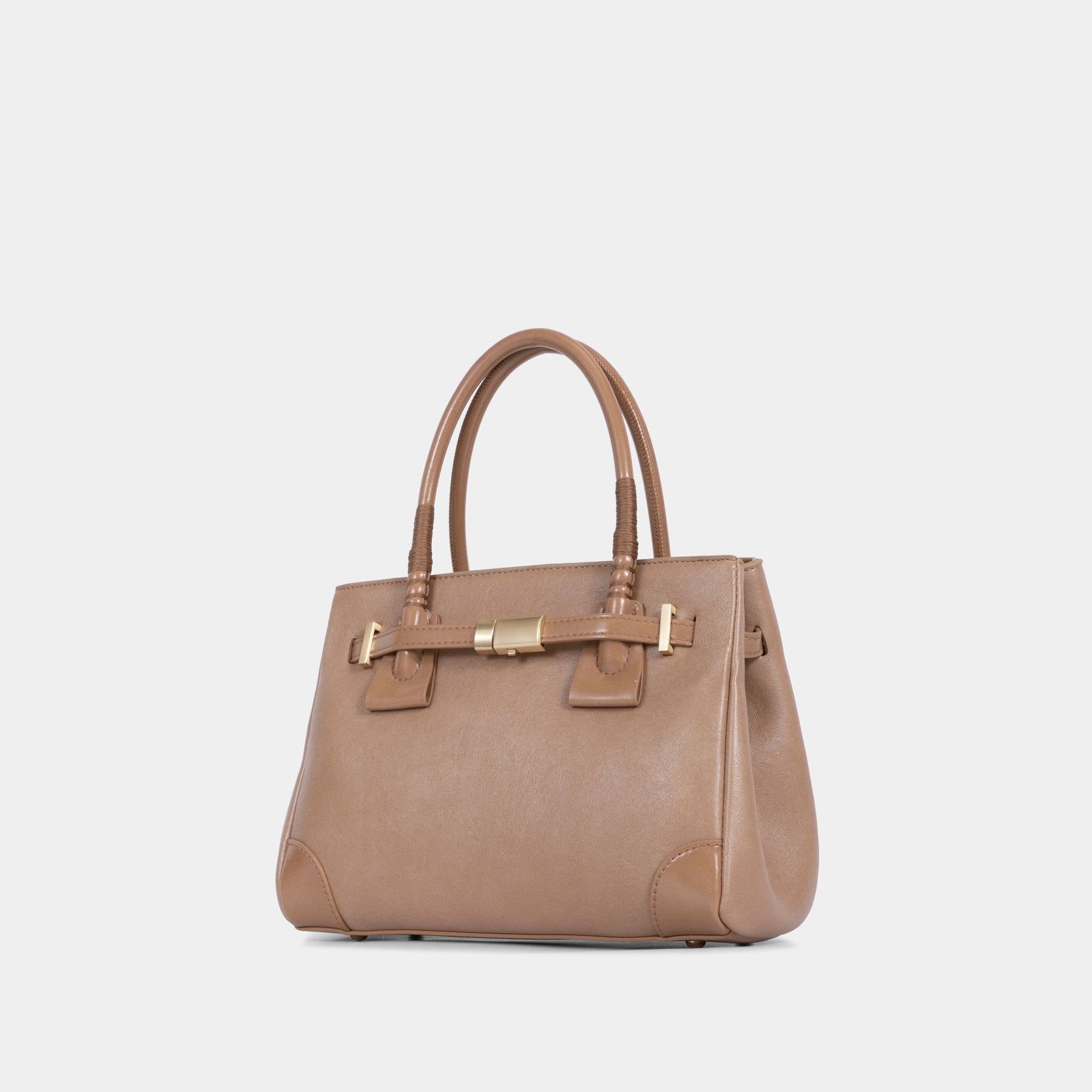 Structured PVC Double-Handle Satchel