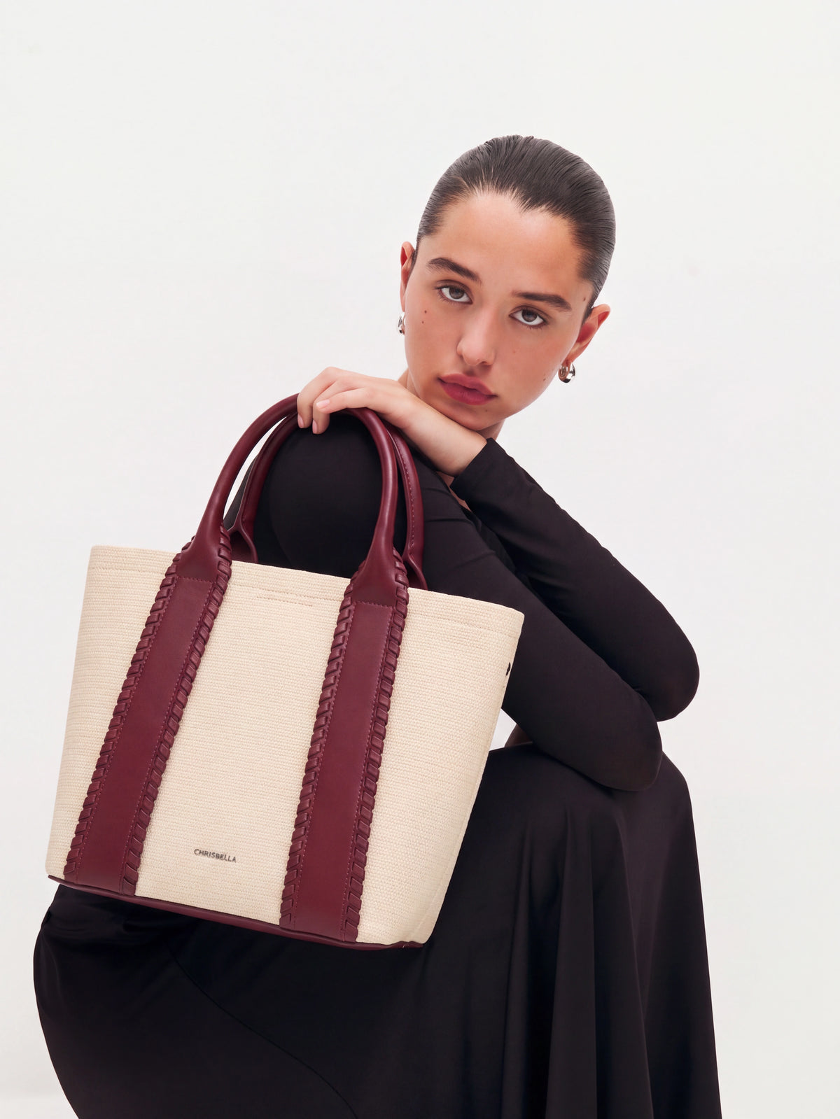 Tote Bag Color Block avec Portefeuille Assorti