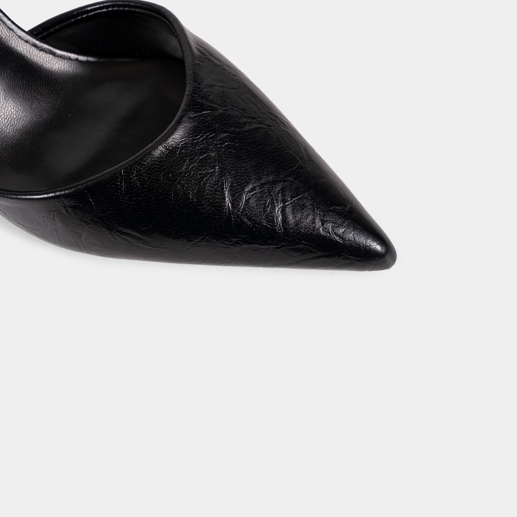 Textured-Finish Pointed-Toe Ankle-Strap Pumps