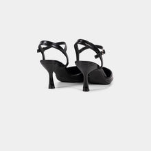 Textured-Finish Pointed-Toe Ankle-Strap Pumps