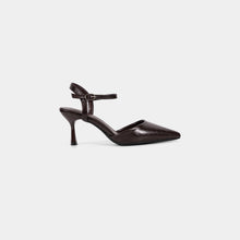 Textured-Finish Pointed-Toe Ankle-Strap Pumps