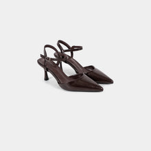 Textured-Finish Pointed-Toe Ankle-Strap Pumps