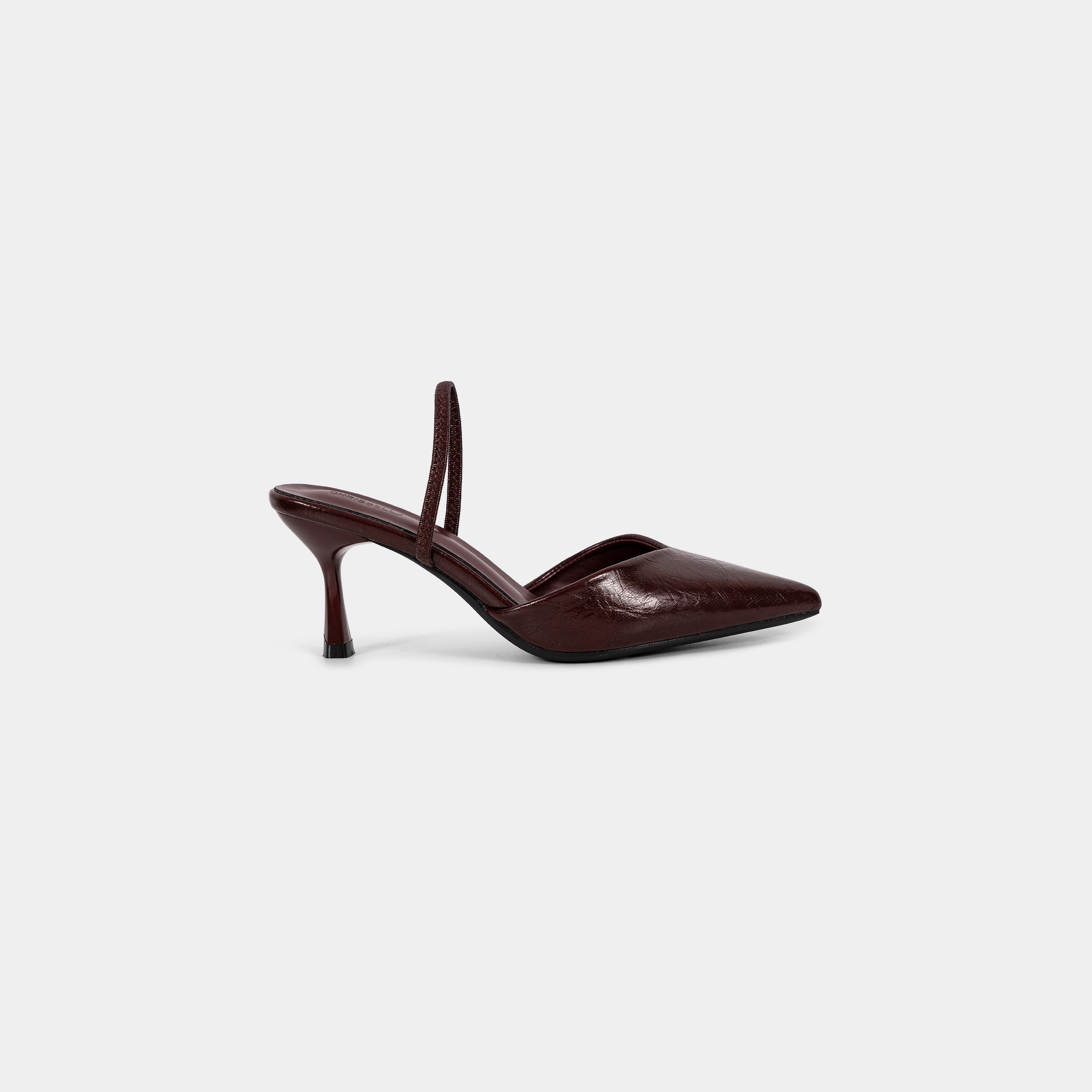 Textured-Finish Pointed-Toe Slingback Pumps