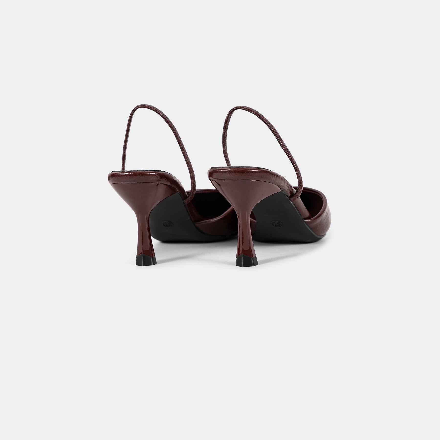 Textured-Finish Pointed-Toe Slingback Pumps