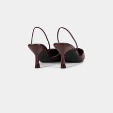 Textured-Finish Pointed-Toe Slingback Pumps