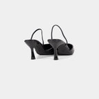 Escarpins Slingback à Bout Pointu et Finition Texturée
