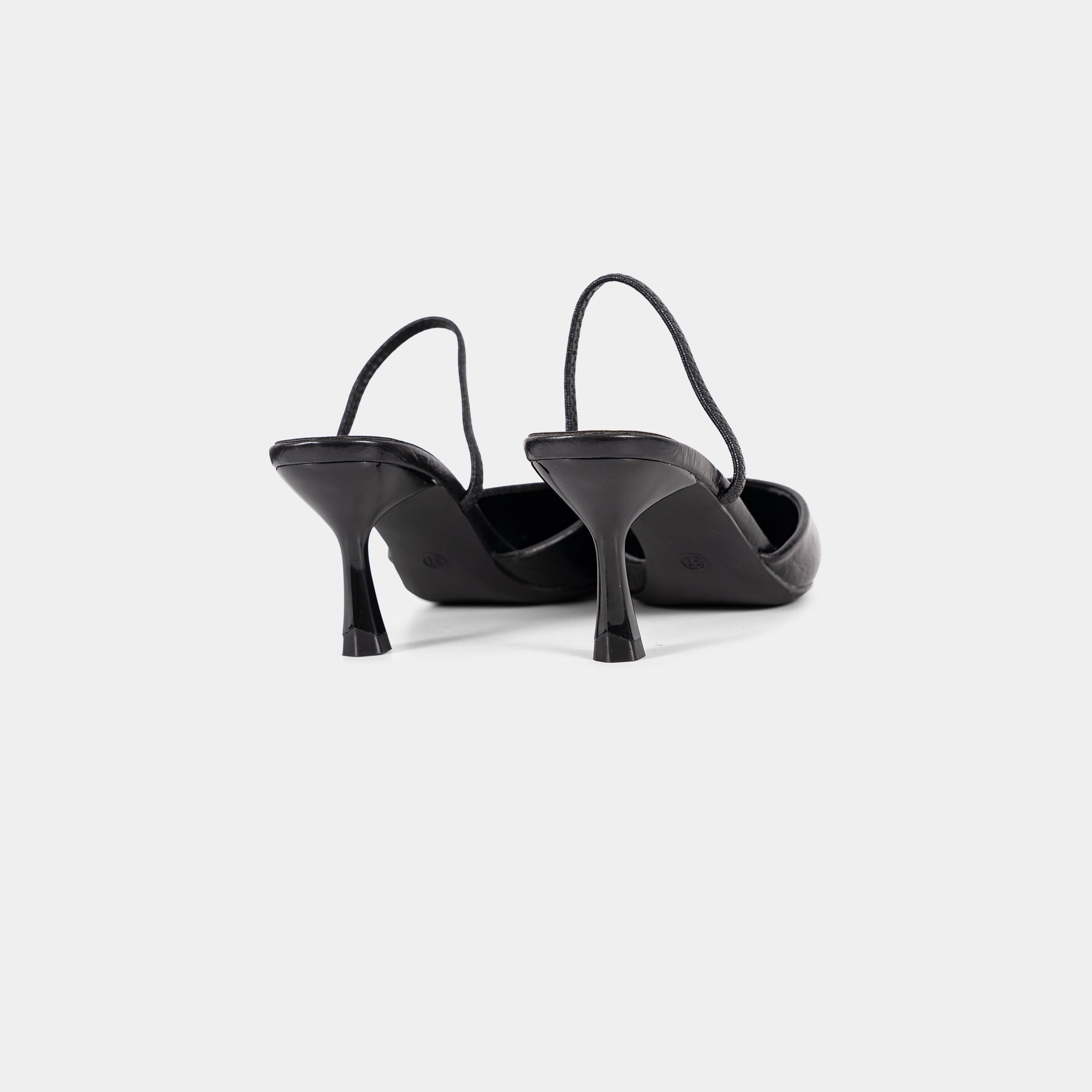 Textured-Finish Pointed-Toe Slingback Pumps