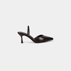 Escarpins Slingback à Bout Pointu et Finition Texturée