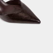 Textured-Finish Pointed-Toe Slingback Pumps