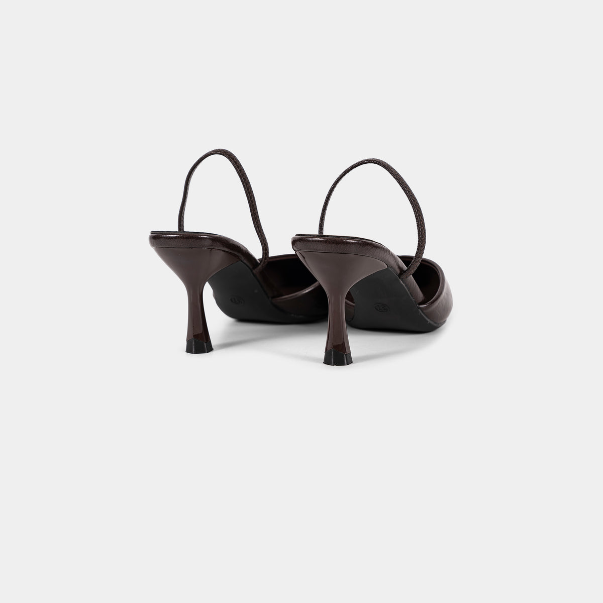 Escarpins Slingback à Bout Pointu et Finition Texturée