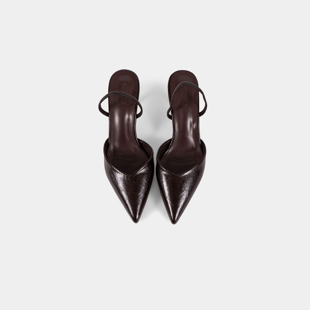 Escarpins Slingback à Bout Pointu et Finition Texturée