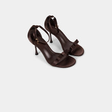 Smooth-Finish Ankle-Strap Sandals with Bow Detail