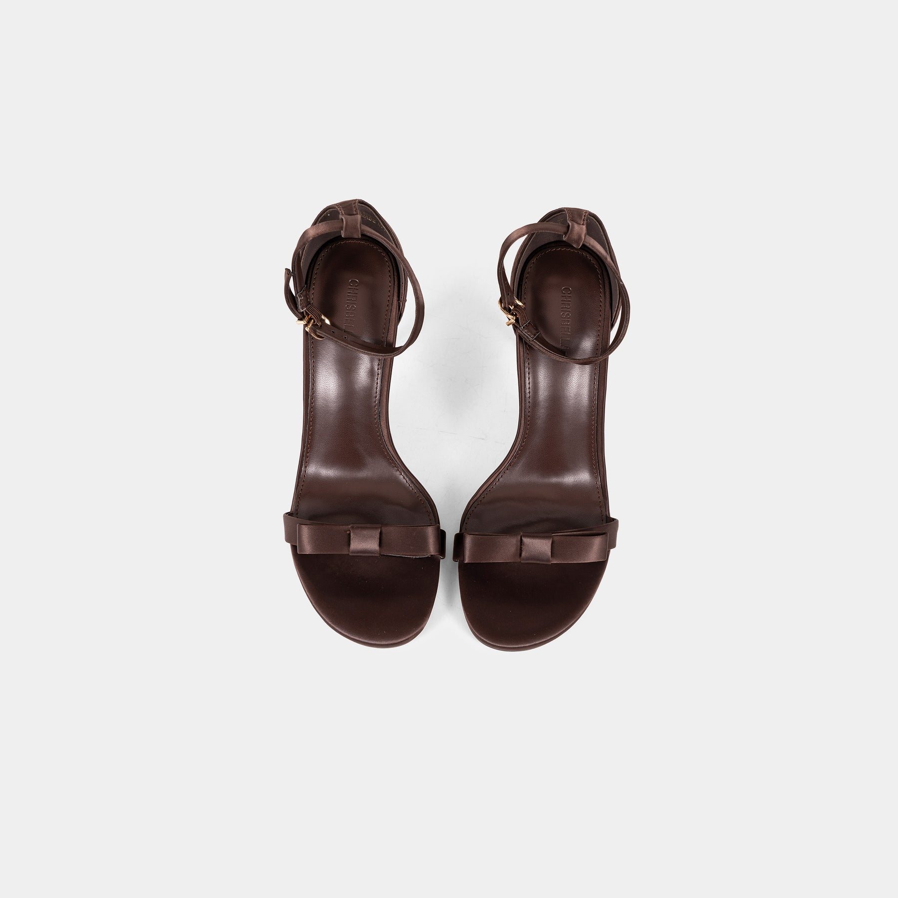 Smooth-Finish Ankle-Strap Sandals with Bow Detail