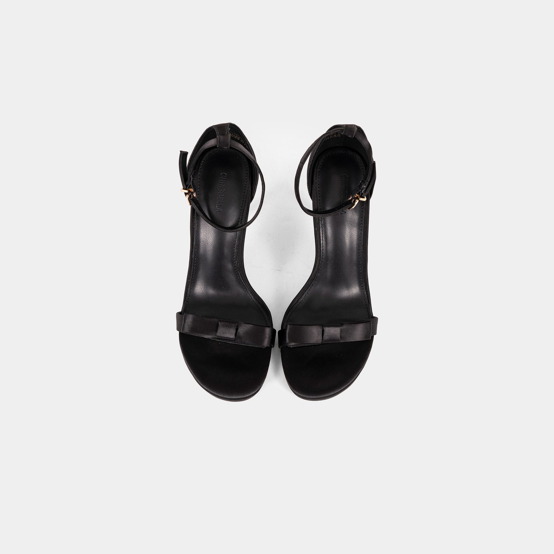 Smooth-Finish Ankle-Strap Sandals with Bow Detail