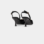 Escarpins Slingback à Bout Pointu avec Broche en Cristaux