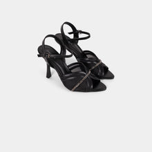 Crystal-Trimmed Sheer Mesh Ankle-Strap Sandals