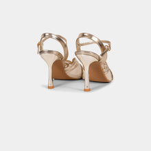 Crystal-Trimmed Sheer Mesh Ankle-Strap Sandals