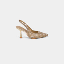 Pearl and Crystal-Embellished Pointed-Toe Slingback Pumps