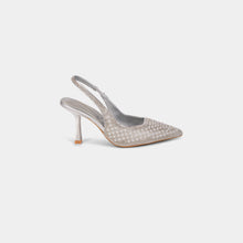 Pearl and Crystal-Embellished Pointed-Toe Slingback Pumps