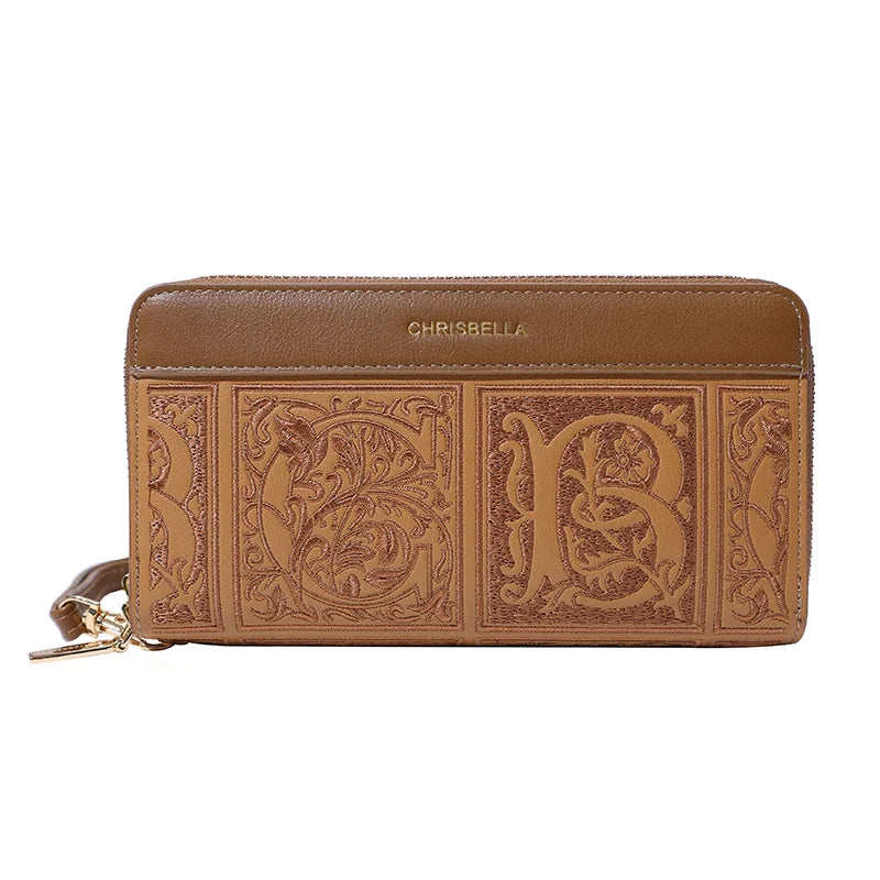 Chrisbella embroidery medium wallet 1