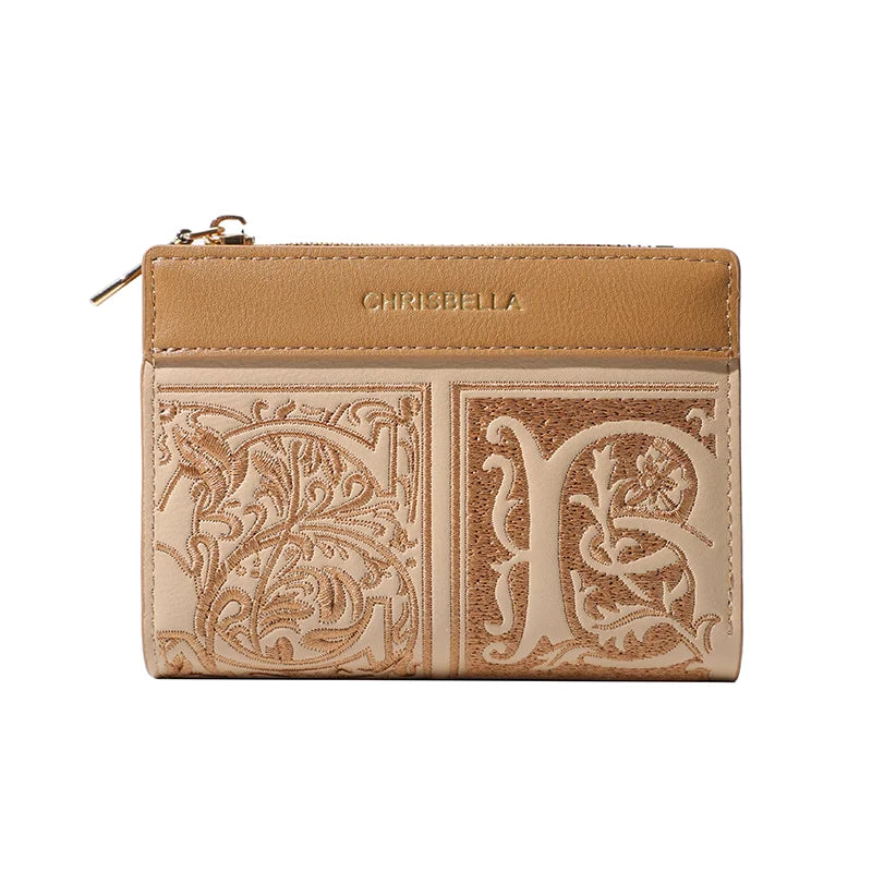 Chrisbella embroidery small wallet 1