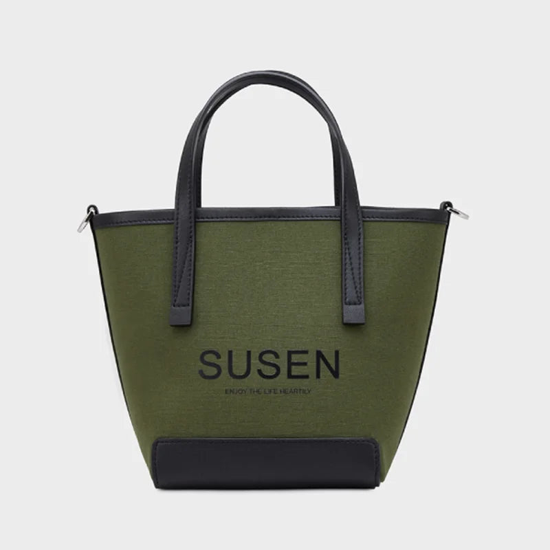 Canvas Bucket Bag